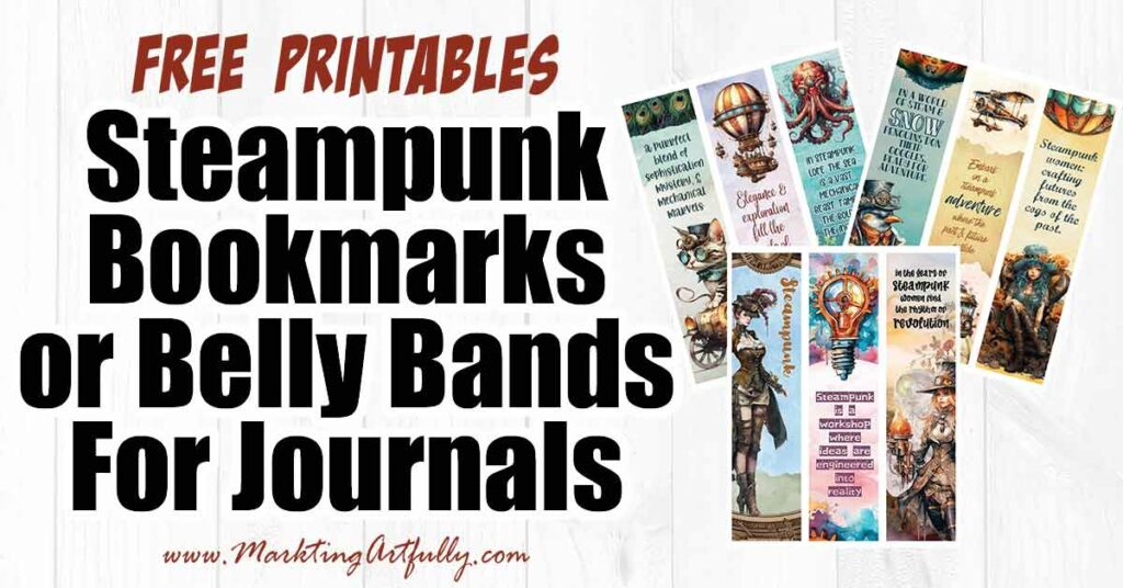 Free Printable Steampunk Bookmarks