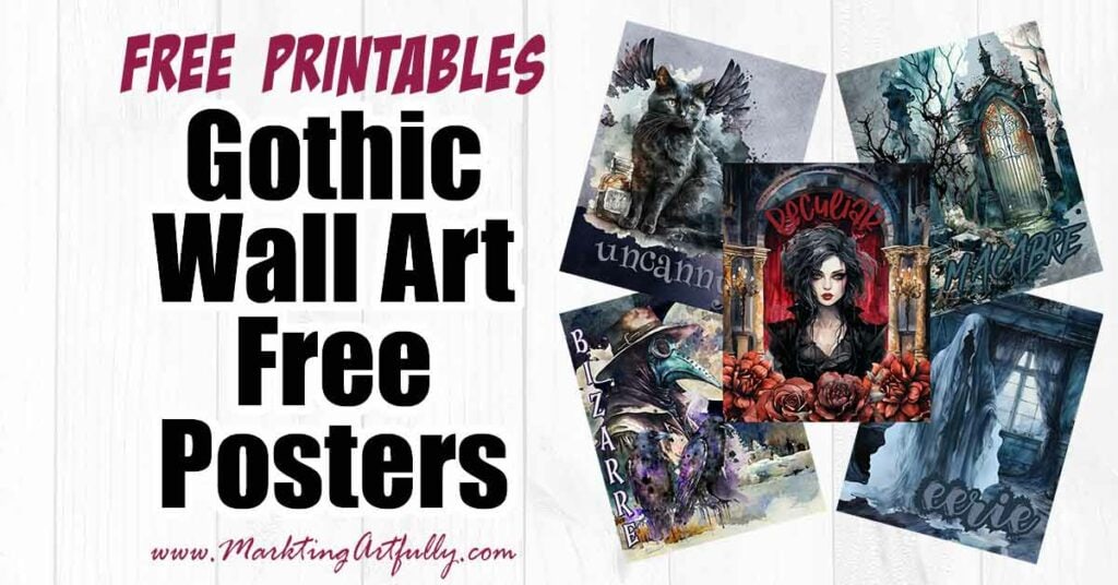 5 Printable Gothic Wall Art Posters - Free Download