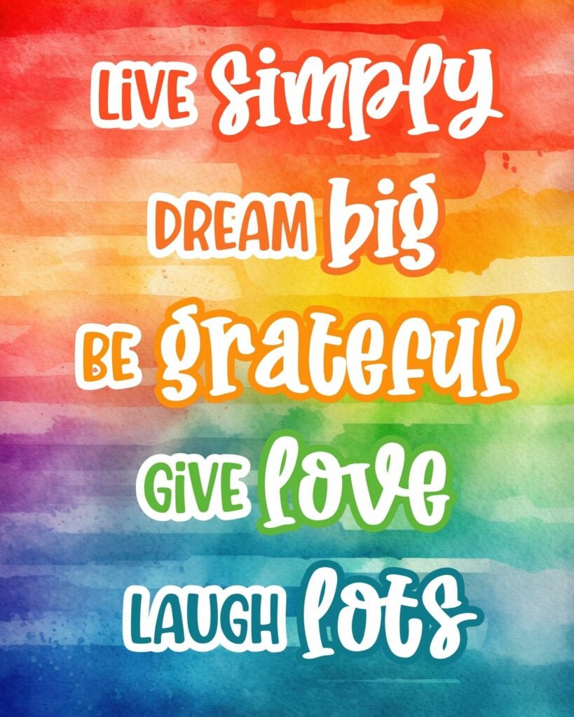 Live Simply, Dream Big - Inspiration Wall Art Prints - Free Quotes Download!