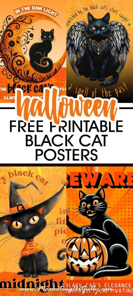 Black Cat Quotes! Free Printable Halloween Posters