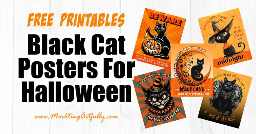 Black Cat Quotes! Free Printable Halloween Posters 