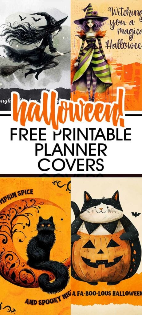 Halloween Planner Covers or Dashboards - Free Printables