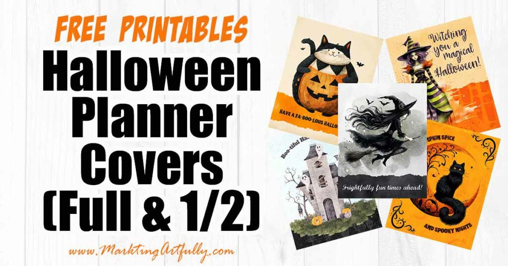 Halloween Planner Covers or Dashboards - Free Printables
