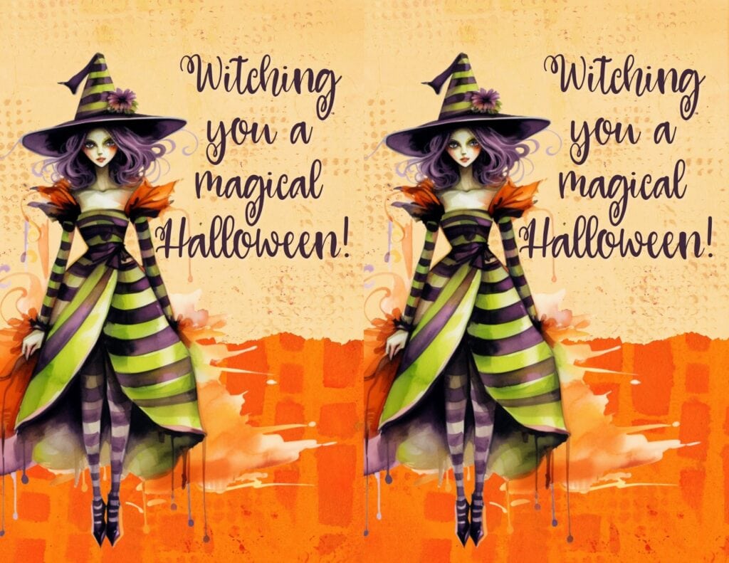 Witching You A Magical Halloween - Free Printable Planner Cover