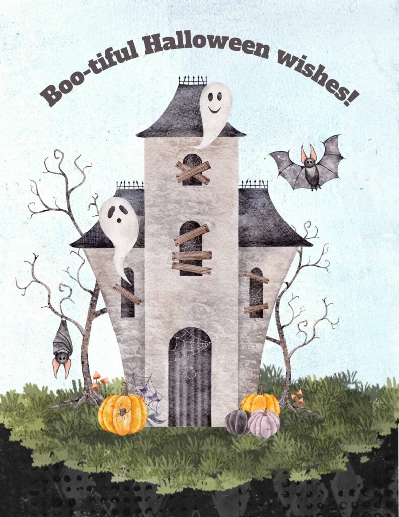 Boo-tiful Halloween wishes! - Free Printable Halloween Planner Cover