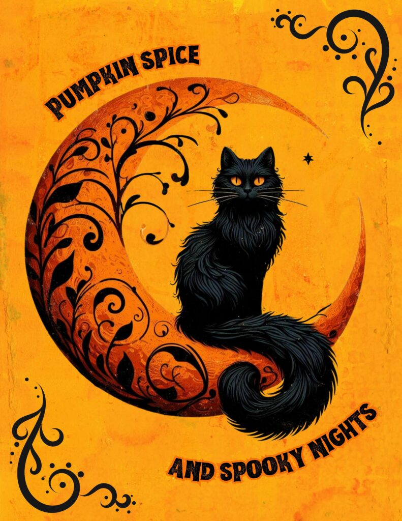 Pumpkin Spice and Spooky Nights - Free Printable Planner Cover