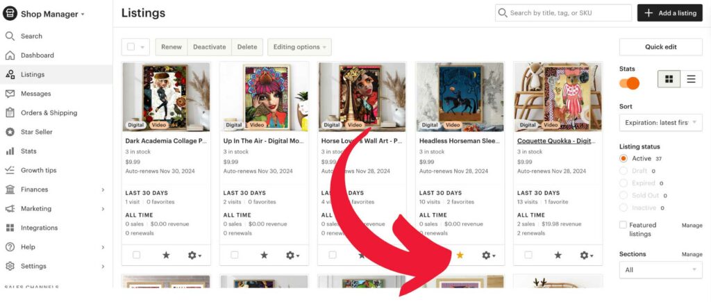 How To Set A Featured Listing In Etsy