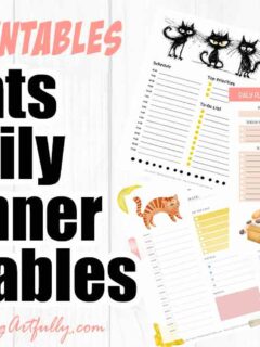 5 Printable Daily Planner Pages - Cats