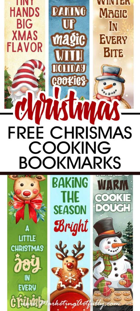 15 Christmas Cooking Bookmarks - Free Printable