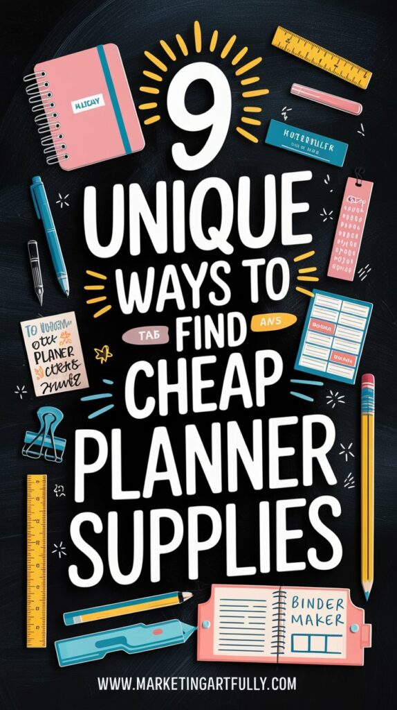 9 Unique Ways to Find Cheap Planner Supplies