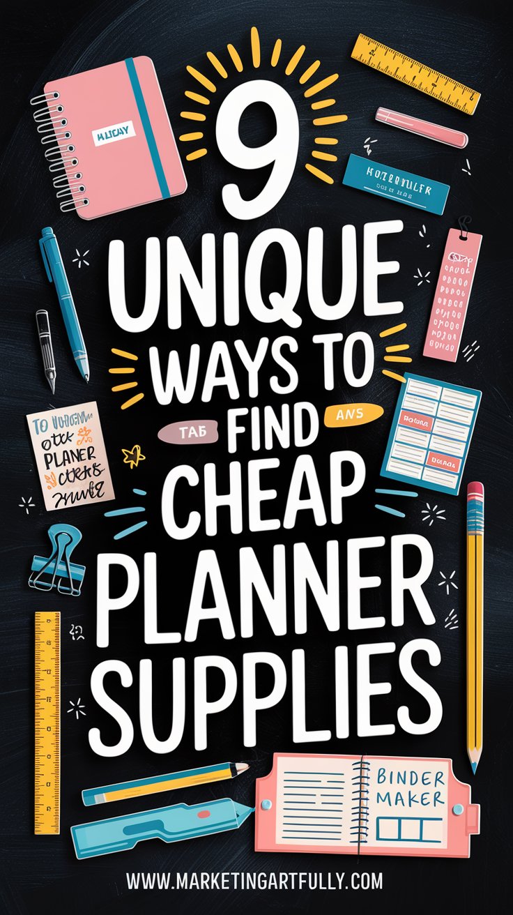 9 Unique Ways to Find Cheap Planner Supplies