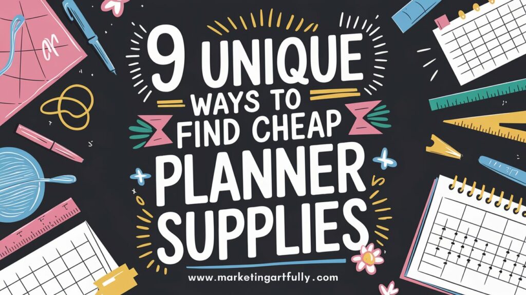 9 Unique Ways to Find Cheap Planner Supplies