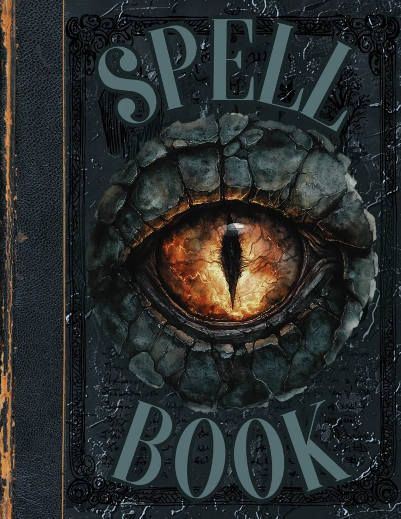 Dragon Eye Spell Book - Free Printable Planner Cover