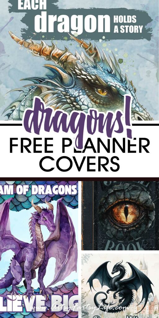 Free Printable Dragon Planner Covers