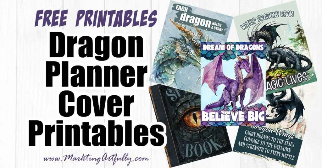 Free Printable Dragon Planner Covers