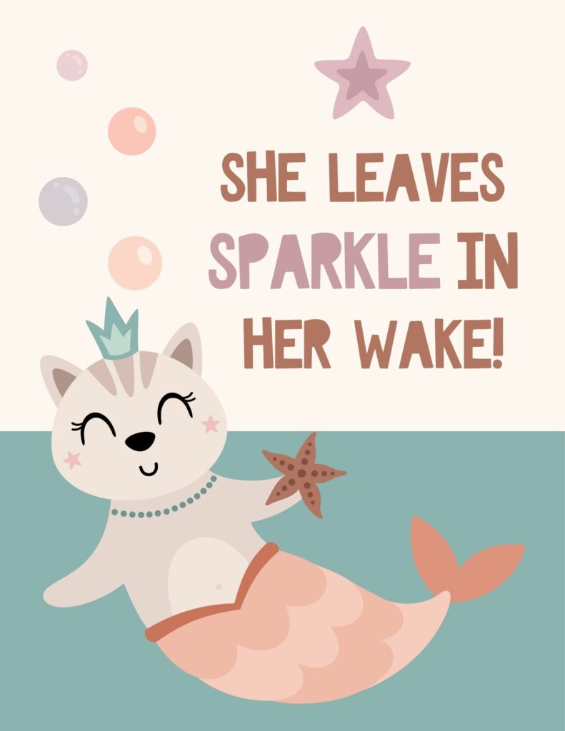 She Leaves Sparkle In Her Wake - 5 Free Planner Covers