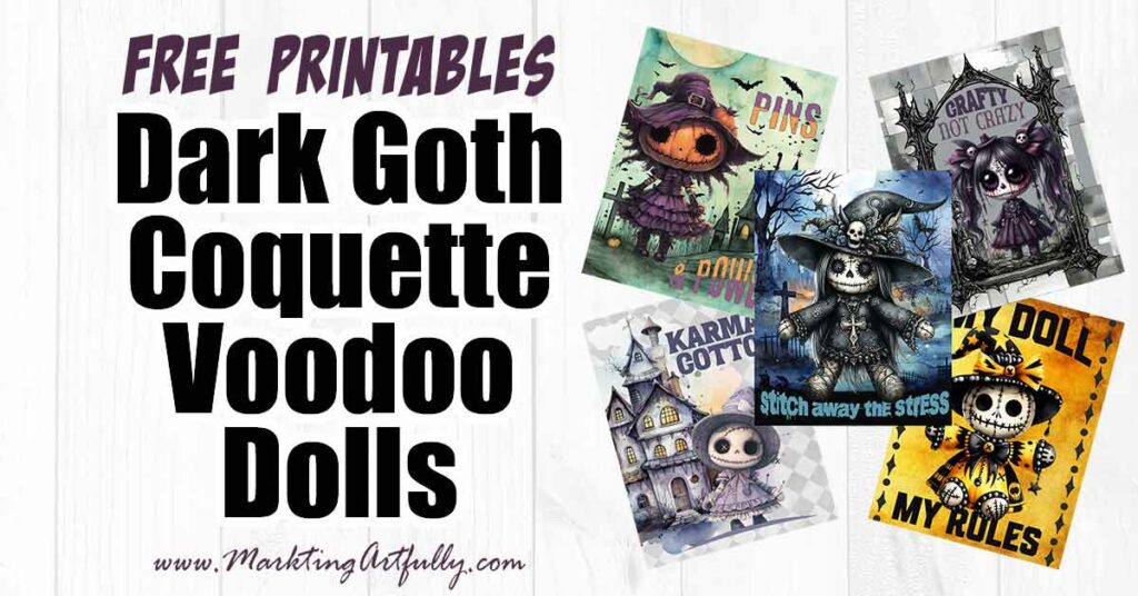 Dark Goth Coquette Voodoo Dolls Journal or Planner Covers