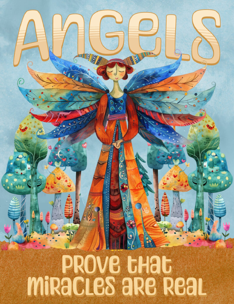 This vibrant guardian angel is surrounded by magical forest elements, bringing a sense of wonder and positivity. It’s a great choice for those who love fairy-tale aesthetics and believe in everyday miracles.