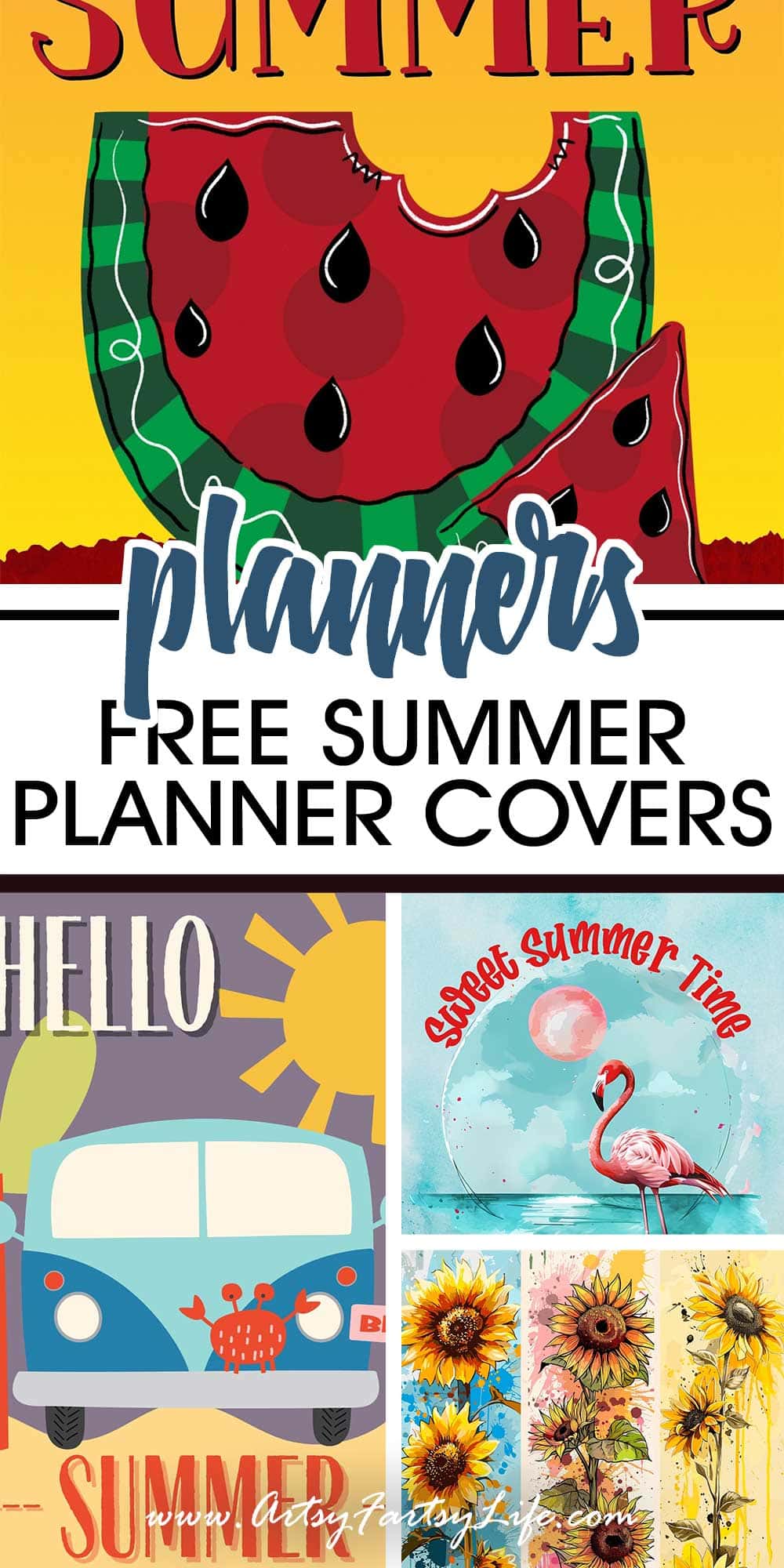 5 Free Fun Summer Planner Covers Printables