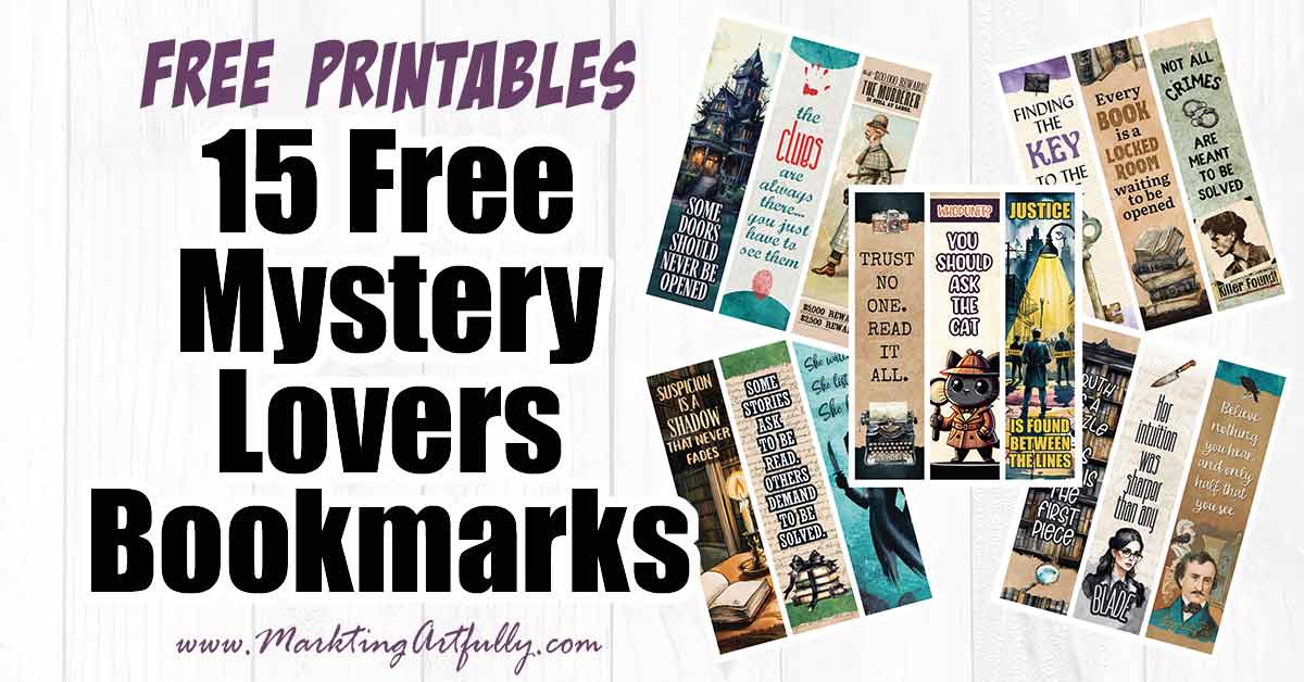 15 Free Printable Bookmarks for Mystery Lovers