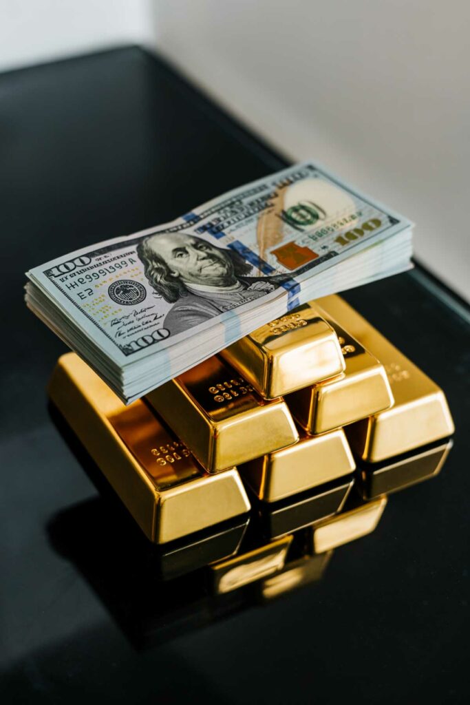 3. Stacks of Cash or Gold Bars - Wealth Building Vision Board 3. Stacks of Cash or Gold Bars - Wealth Building Vision Board