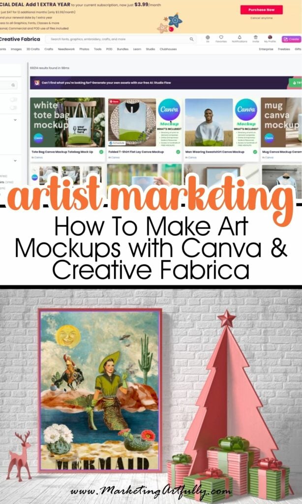 How To Make Eye-Catching Art Mockups with Canva & Creative Fabrica