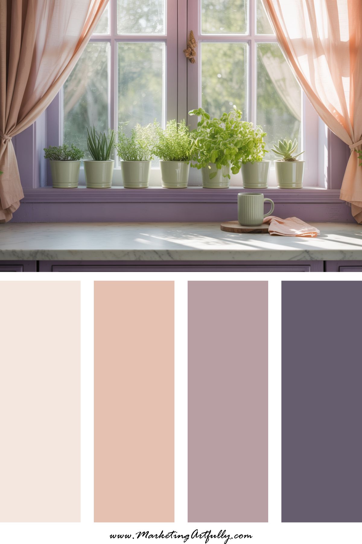 11. 🐇 Dusty Lavender + Sage + Light Peach