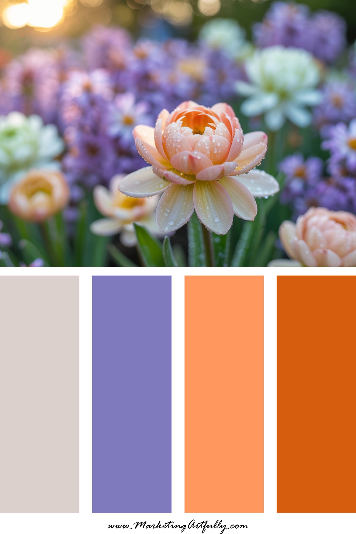 3. 💐 Lavender + Mint + Peach