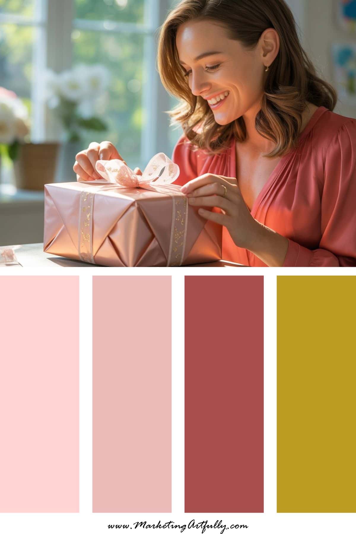 9 Mothers Day Color Palettes - 4. Coral + Blush + Gold