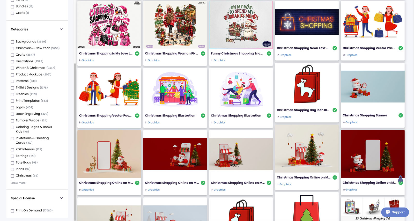 Christmas marketing images on creative fabrica!
